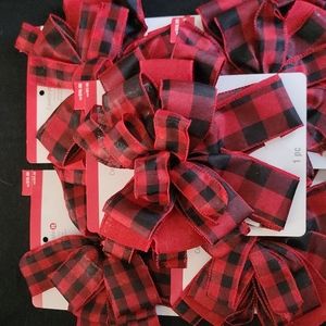 Wired ribbon bows. Lot of 5